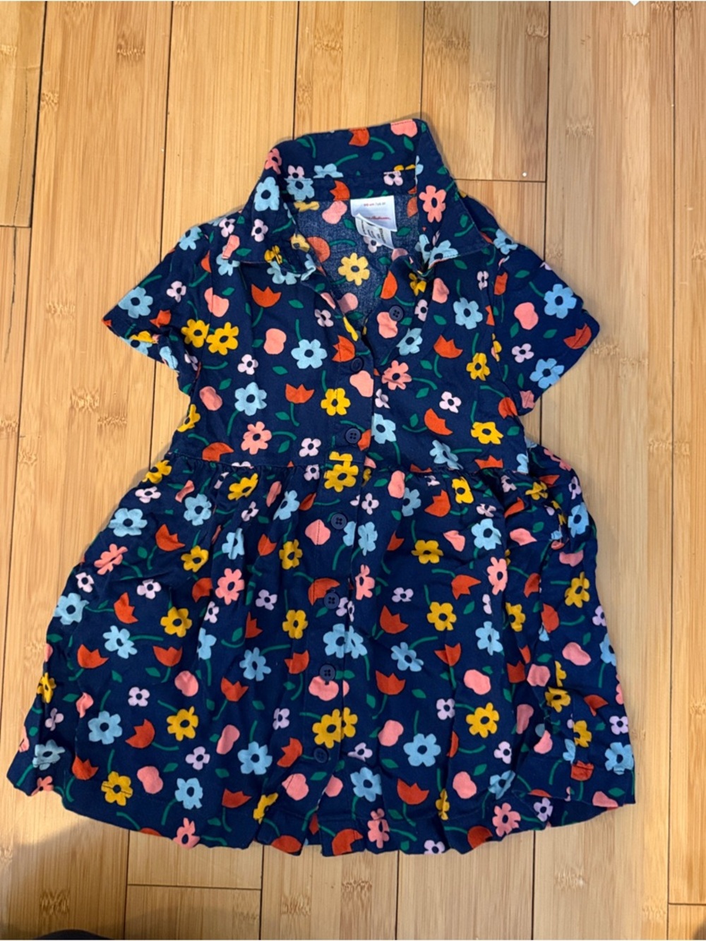 Hanna Andersson Navy Floral Dress 3T